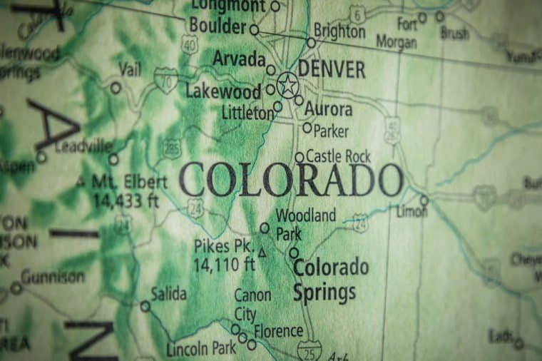 colorado state map with counties and cities